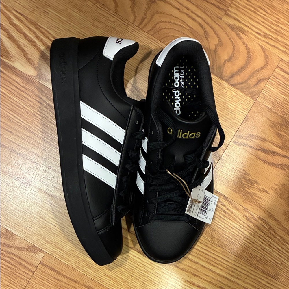 Adidas Cloudfoam Black and White Shoes